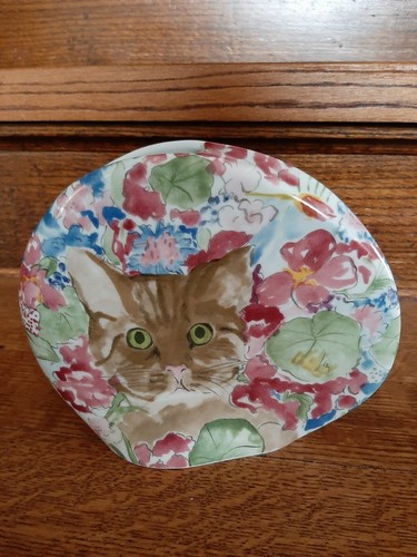 Minou-ettes C. Pradalie Porcelain Vase 1985 Cat Flowers | eBay