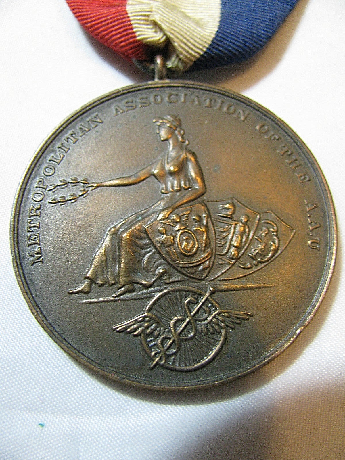 METROPOLITAN ASSOCIATION AAU CHAMPIONSHIP 1924 MEDAL 200 YDS RELAY CHAMPION