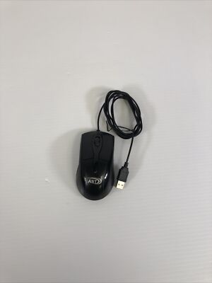 AST Wired 3D Optical Mouse Black USB Tested/Works
