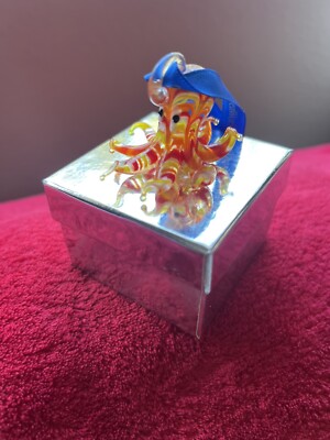 SeaWorld Blown Glass Ornament 2018 Annual Pass Member Octopus