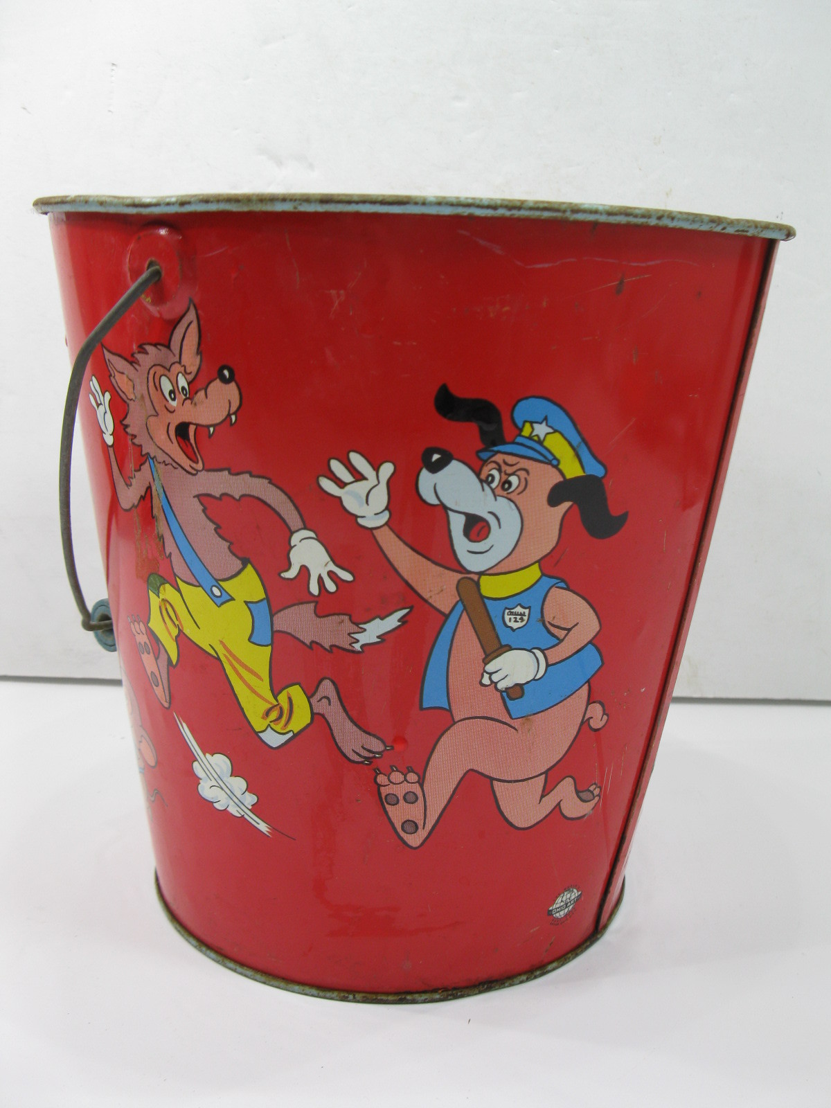 Vintage OHIO ART Huckleberry Hound Quick Draw McGraw Sand Bucket Pail