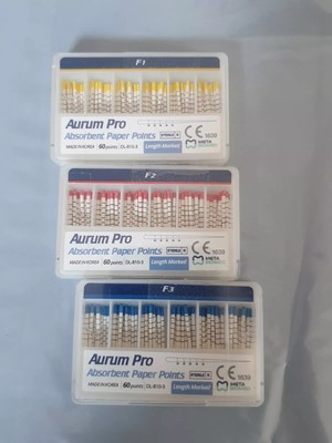 Meta - Aurum Pro Marked Paper Points F1, F2 AND F3 SAME AS PROTAPER PAPER POINT