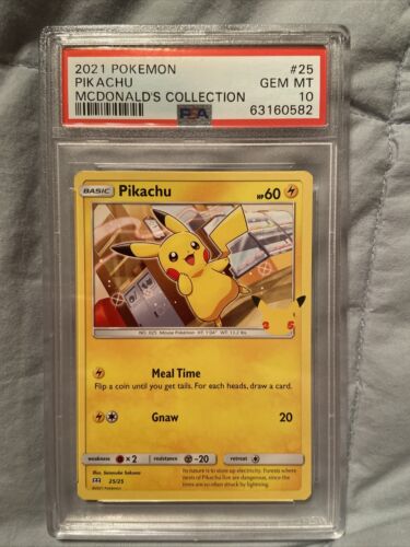 PSA 10 GEM MINT Pikachu McDonald's Collection Promo 25/25 PSA 10 GEM MINT Pikachu McDonald's Collection Promo 25/25