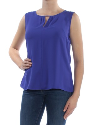 

KASPER Женский фиолетовый топ без рукавов с каплевидным вырезом Размер