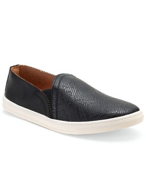 

Женские слипоны SUN STONE Black Snake Mariam с круглым носком на платформе 9 м, Черный, 10011740400