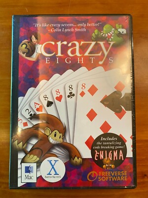 Crazy Eights and Enigma, Mac CD-ROM Games. Brand New, Factory Sealed, Ships Free