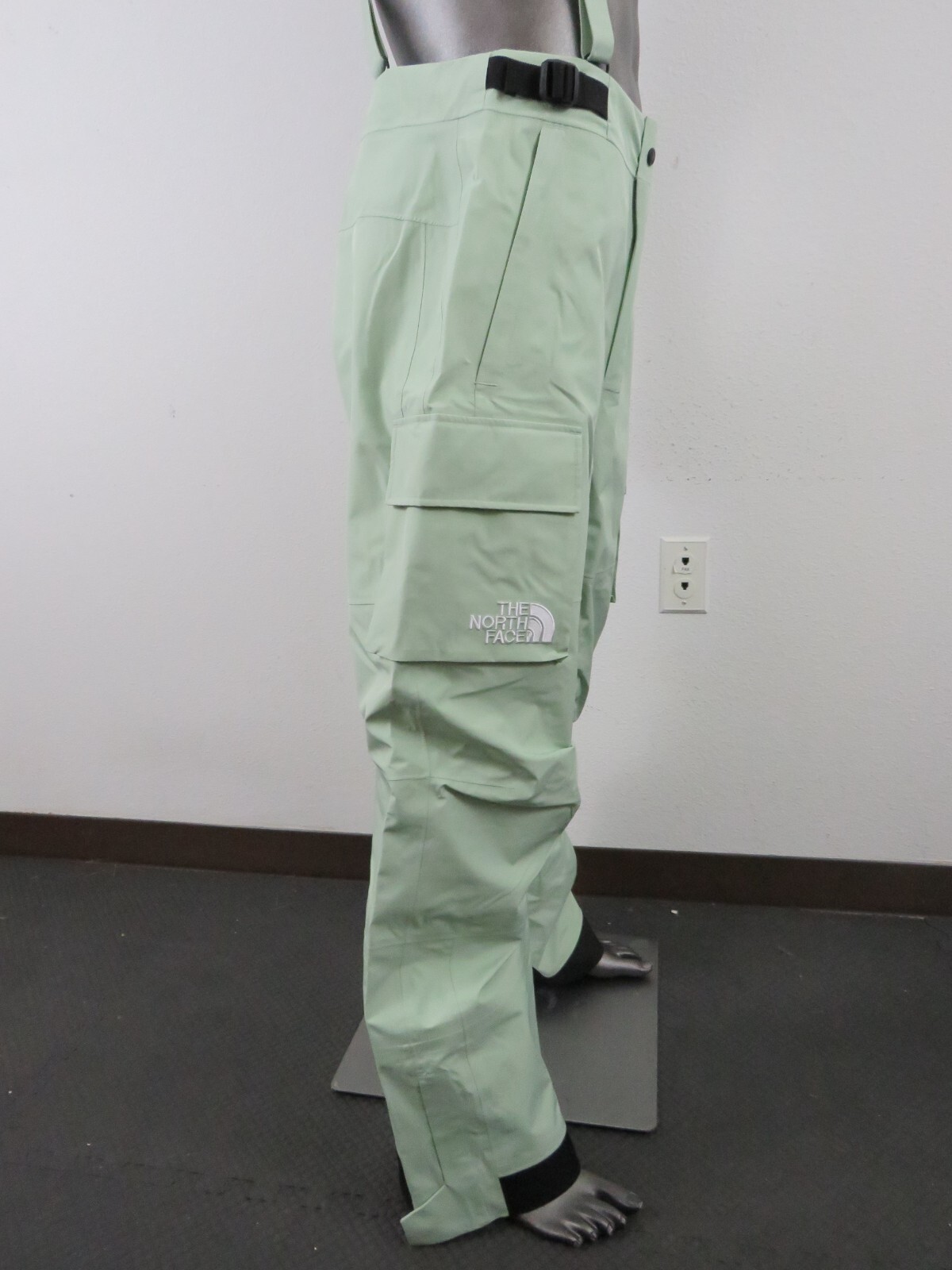Pre-owned The North Face Mens  Sidecut Gtx Gore Tex Waterproof Ski Bibs Shell Pants - Sage