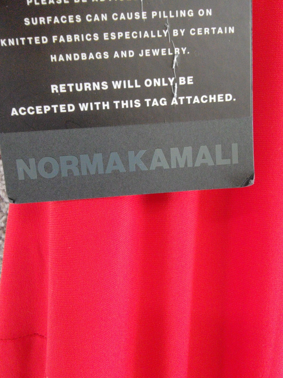 Norma Kamali Fishtail Gown Women's XL Tiger Red Straight Neck Strapless Pullover - Picture 14 of 15
