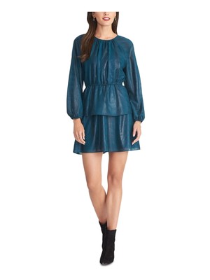 

RACHEL ROY Женское зеленое мини-платье с поясом и животным принтом для вечеринки + расклешенное платье, Зеленый