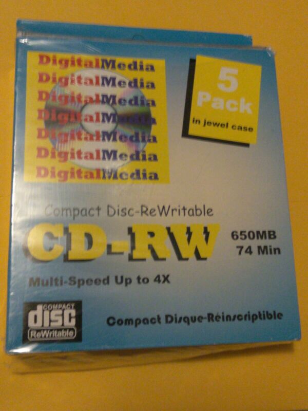 DigitalMedia CD-RW Compact Disc Rewritable 650MB 74 Mins Multi Speed Up 4X