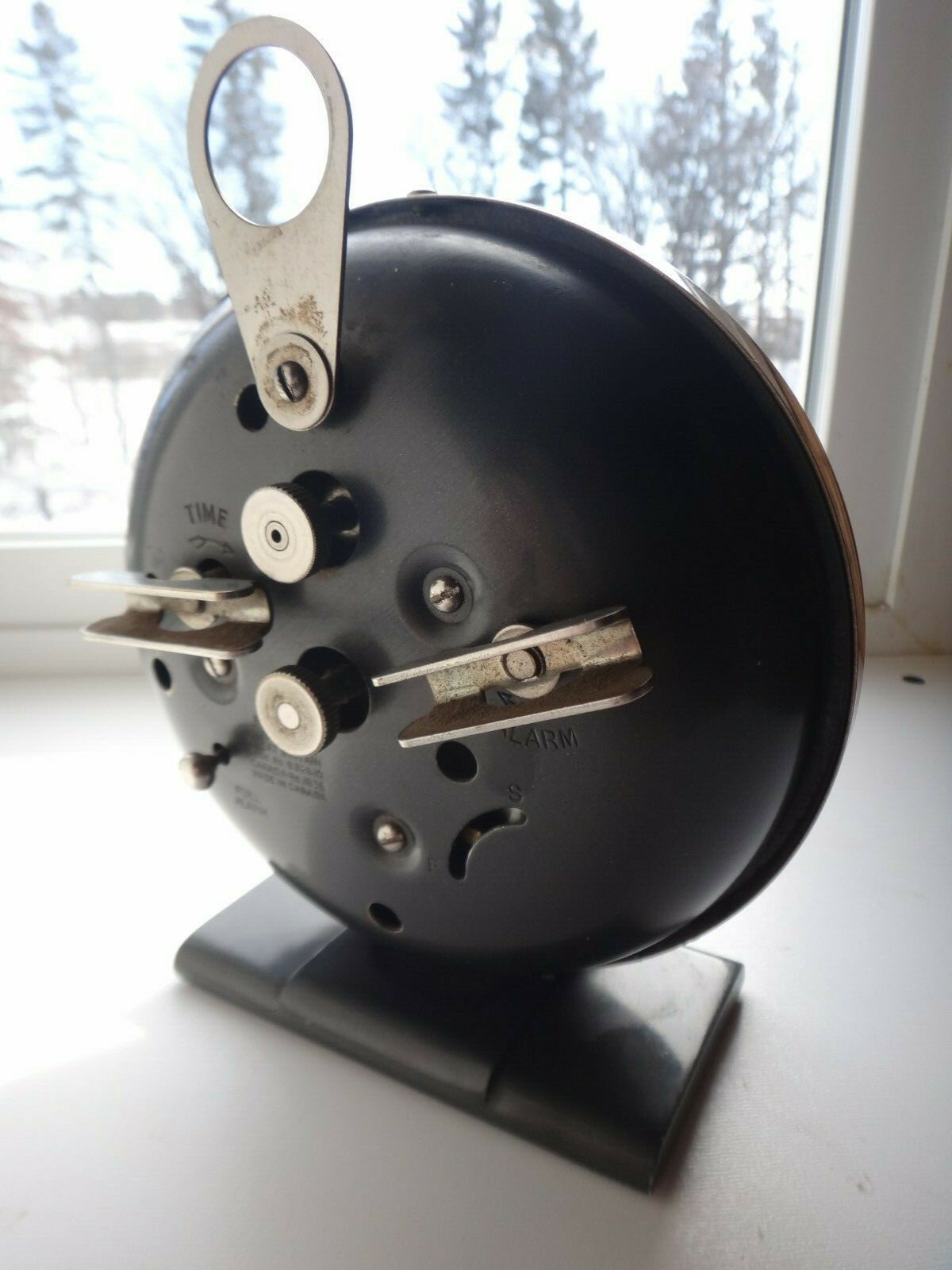 Vintage Westclox Big Ben 4A Loud Alm Original Serviced Gunmetal Gray Black Face