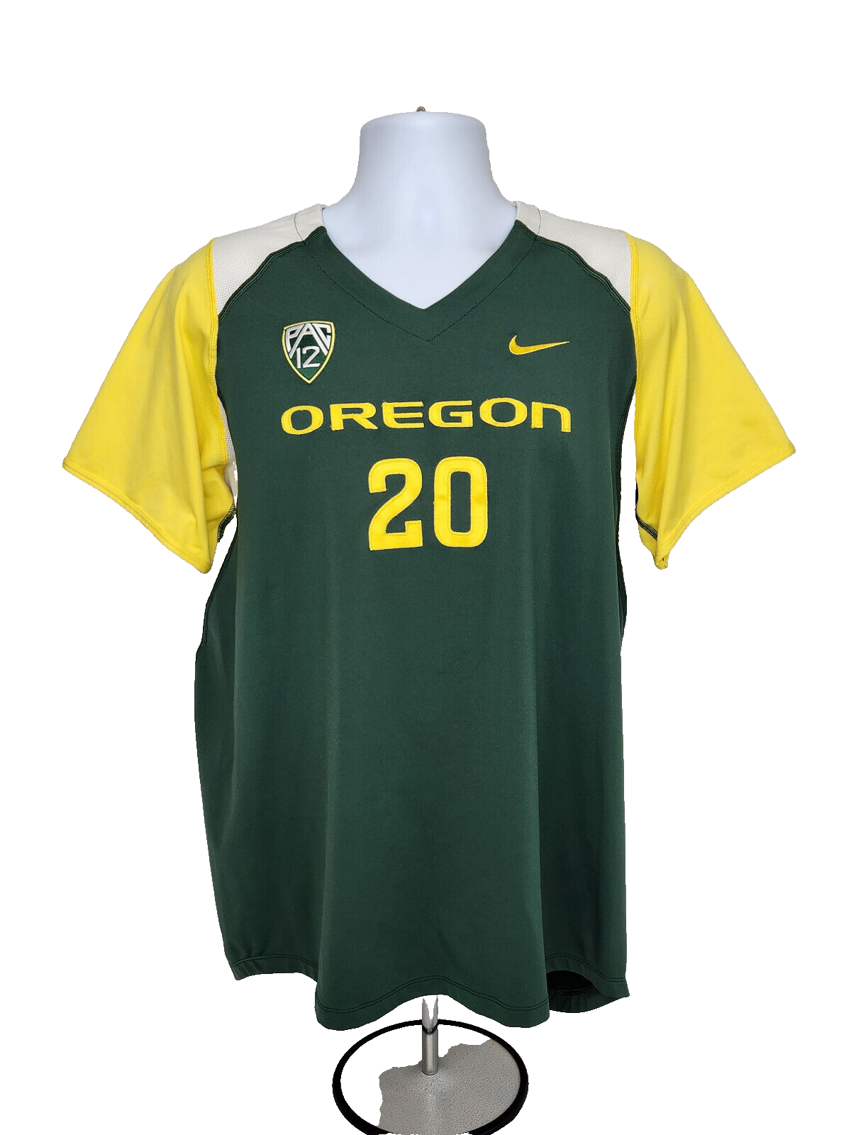 Nike DRI FIT オレゴン大学ダックス ジップトップスUS XL YEL Nike DRI FIT オレゴン大学ダックス ジップトップスUS XL YEL