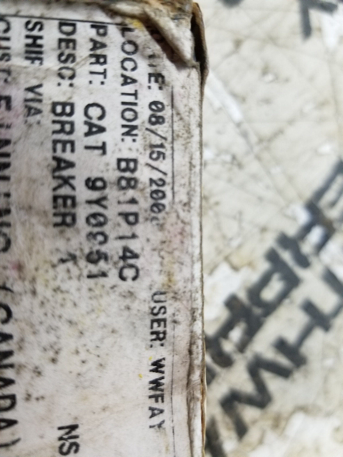 CATERPILLAR 9Y-0951 BREAKER 9Y0951 40A - Picture 3 of 5