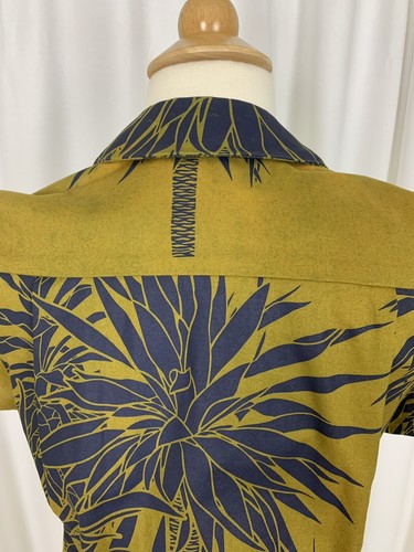 Sig Zane Green And Blue Hawaiian Print Short Sleeve Dress Size Extra Small