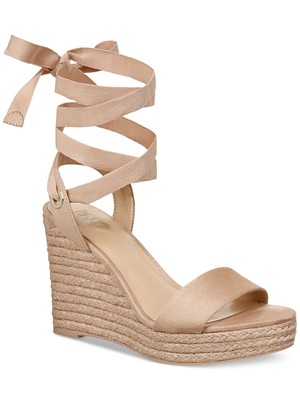 INC Womens Beige 1 Platform Maxx Almond Wedge Espadrille Shoes 10 M