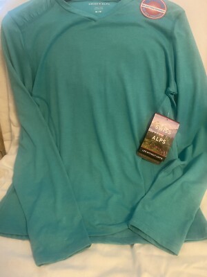 SWISS ALPS Long Sleeved Shirt And Sunscreen - Ladies Medium In Aqua Blue