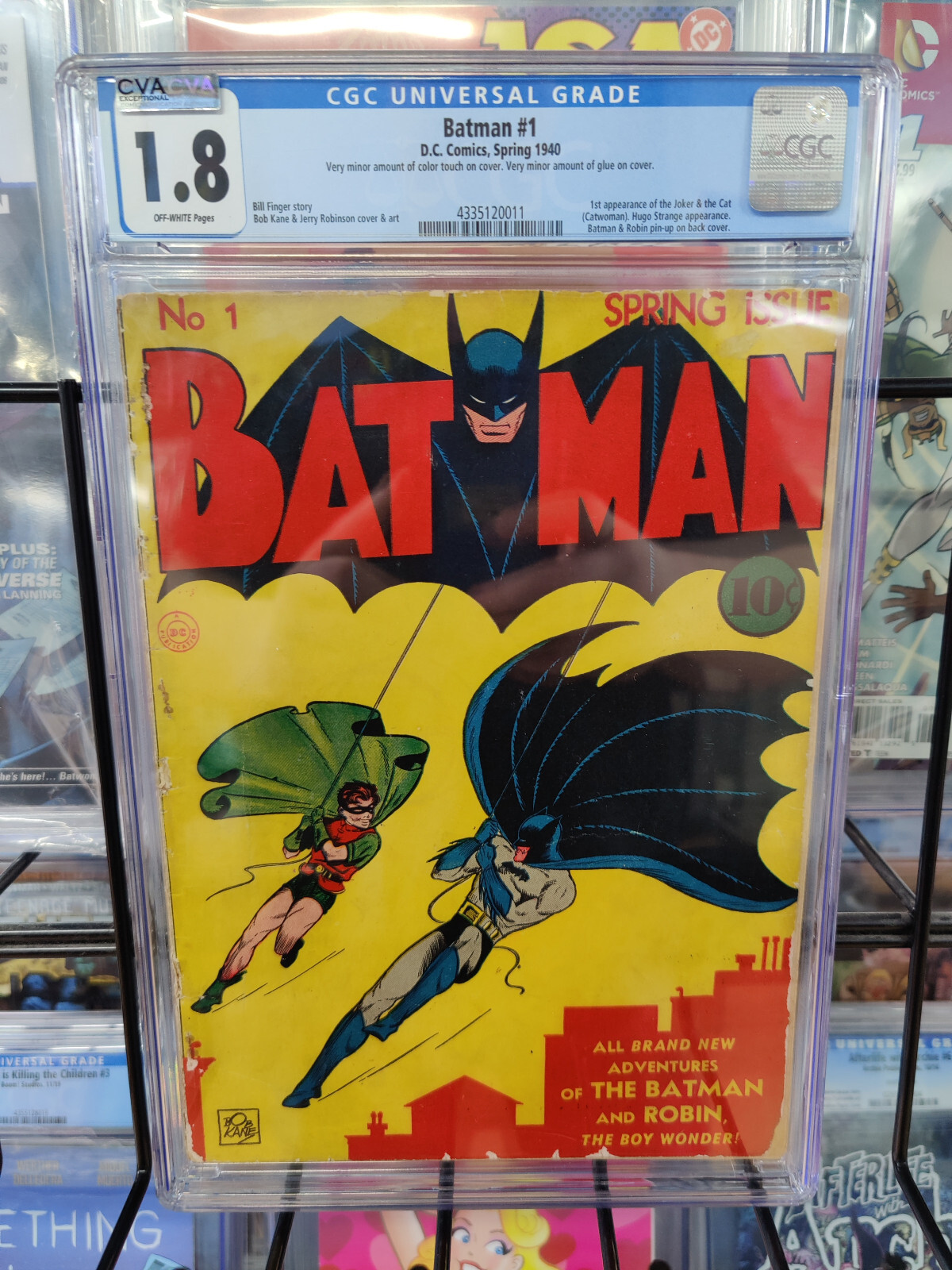 【直筆サイン本】 バットマン生みの親 ボブケイン BOB KANE DCコミック Bob Kane HAND SIGNED art Batman & Robin Batman over Gotham