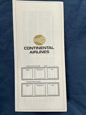 Continental Airlines ticket jacket wallet white gold logo [FS751] 