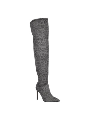 Женские ботинки на молнии GUESS Grey Stone Accent Bonis с острым носком на шпильке 6,5 м