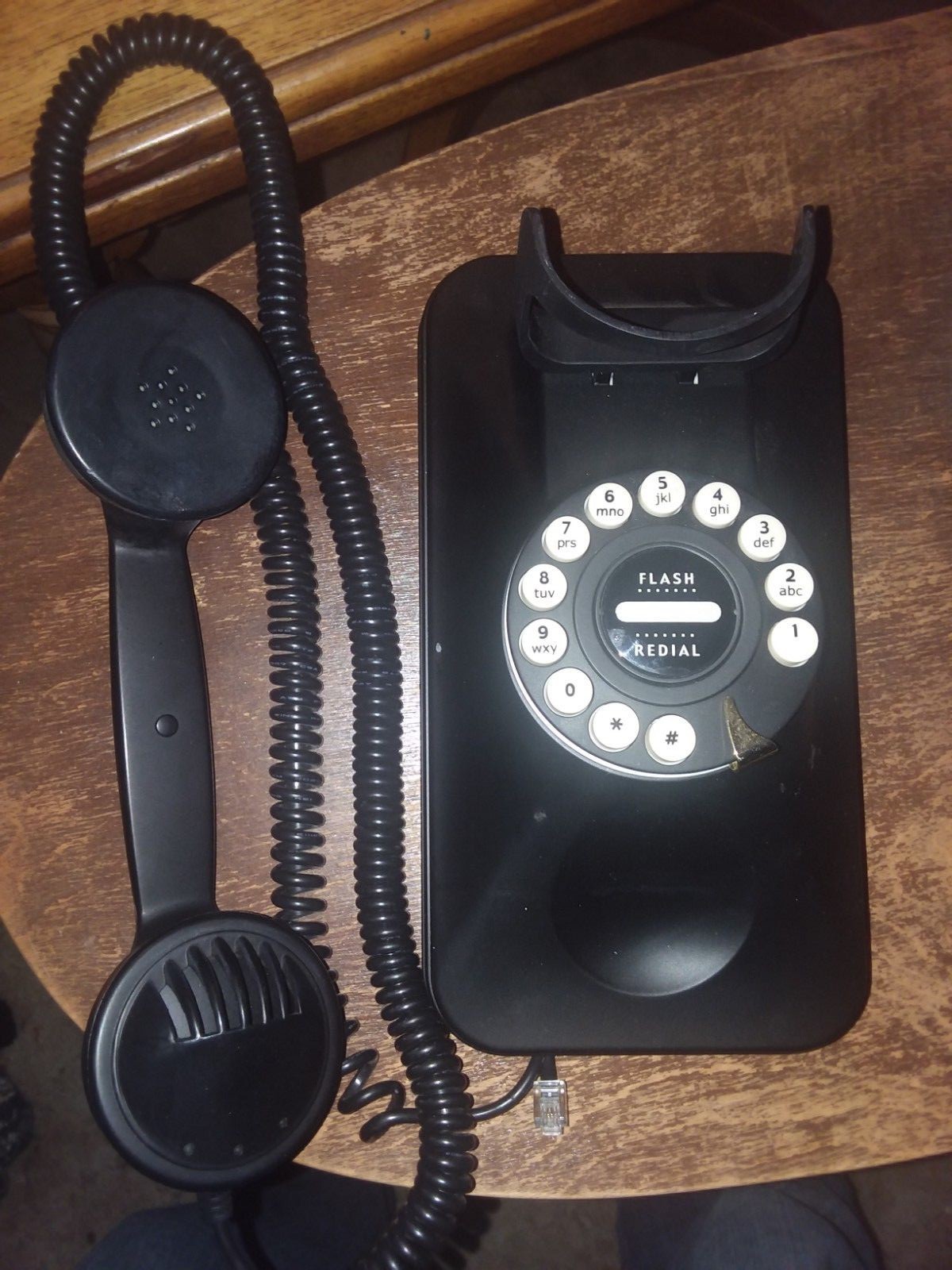 Pottery Barn Grand Wall Phone Vintage Retro Style Telephone Black Old Fashioned