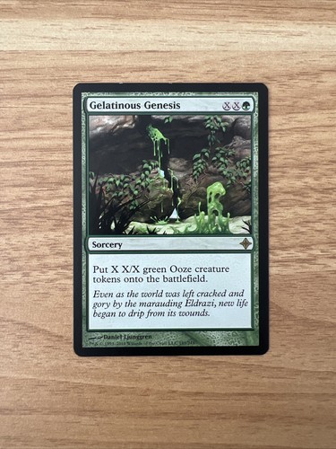 Gelatinous Genesis 1x FOIL ROE MTG Rise of Eldrazi Rare MINT green Gelatinous Genesis 1x FOIL ROE MTG Rise of Eldrazi Rare MINT green
