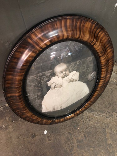 Bubble Glass Oval Frame Baby Photo 25”x18”