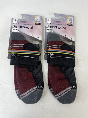 Lot Of 2 Smartwool Unisex Hike Light Cushion Ankle Height Socks Large