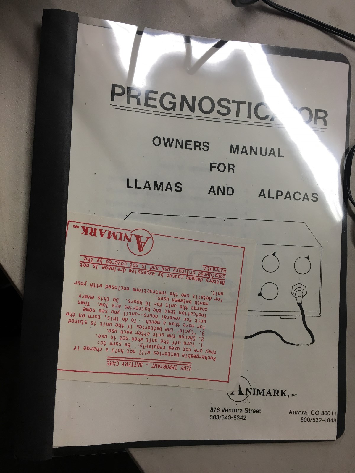 Animark Pregnosticator Deluxe Machine For LLamas and Alpacas