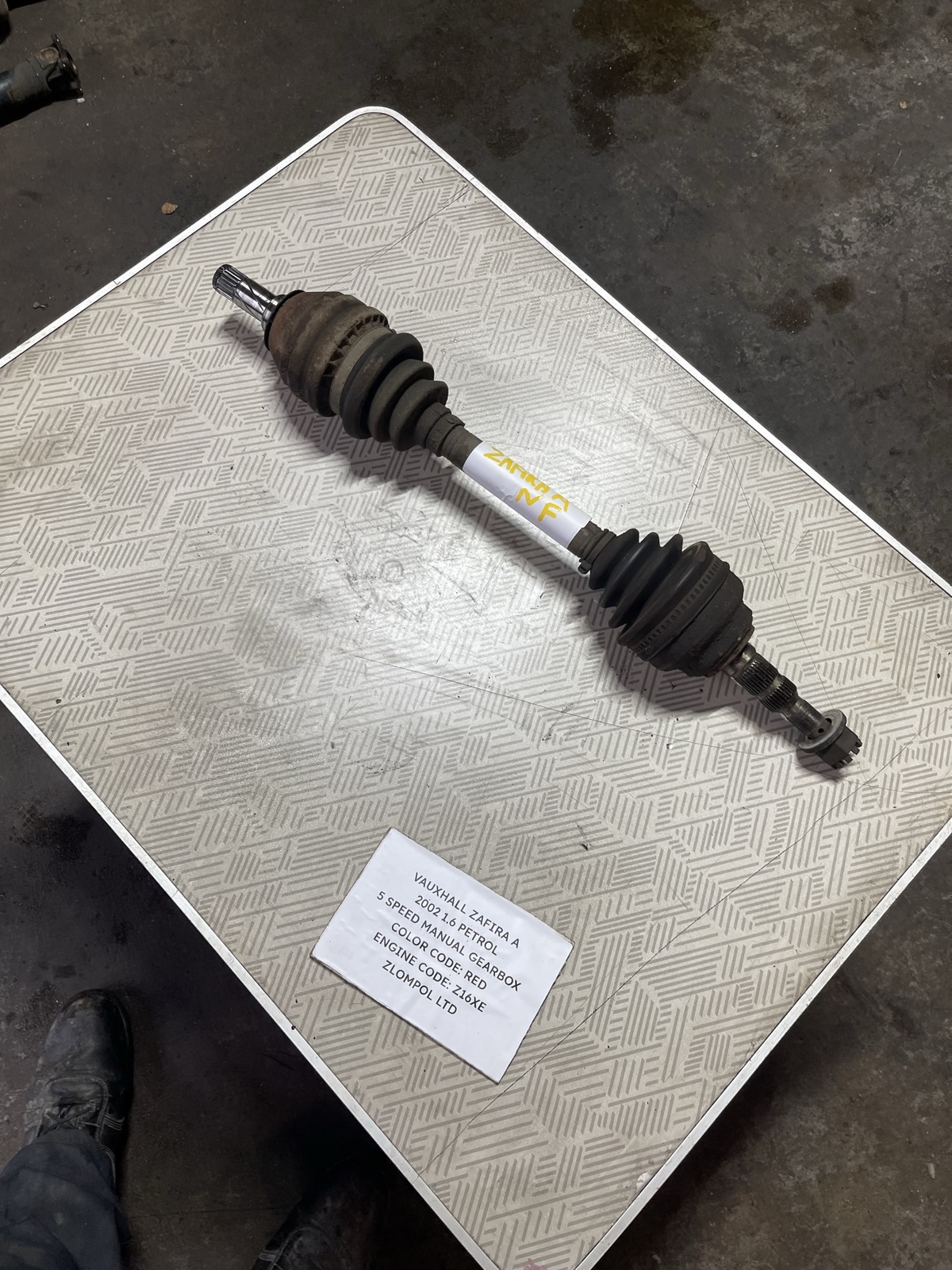 Vauxhall Zafira A 2002 1.6 Petrol N/S/F Driveshaft