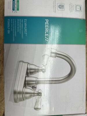 Peerless Elmhurst P2665LF-BN Two-Handle Centerset Bathroom Faucet Brushed-Nickel