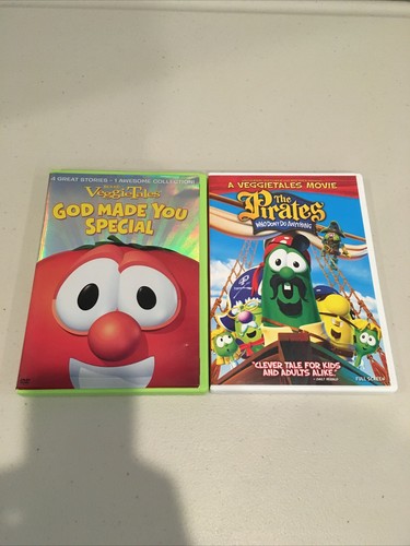 2 Dvd Lot Veggie Tales God Made you Special The pirates who