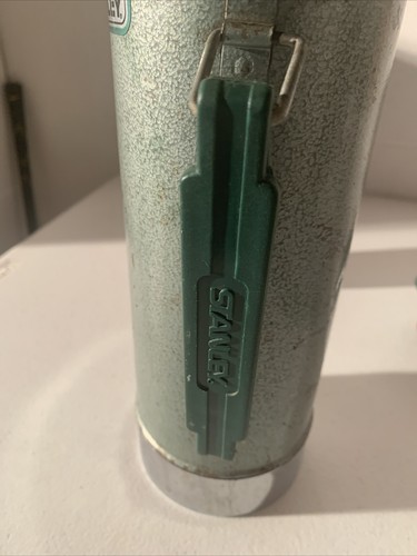 Stanley 1.1 Qt Green Aladdin Thermos Stainless Steel Bottle Hot Cold Cup 32 oz