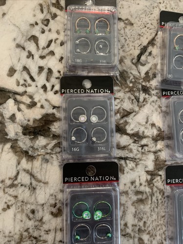 Pierced Nation 16g 316L 4pk Lot Of 3 Hoops Piercing | eBay