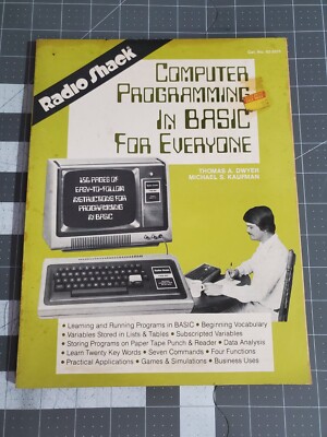 Vintage Radio Shack Computer Programming in Basic For Everyone Cat No 62-2015