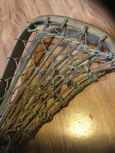 vintage  Lacrosse wooden stick  44 1/2” Long- Thin Grip. Hattersley & Son