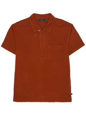 

JUNK FOOD Mens Elliot Orange Short Sleeve Polo, Оранжевый, 12MSK329