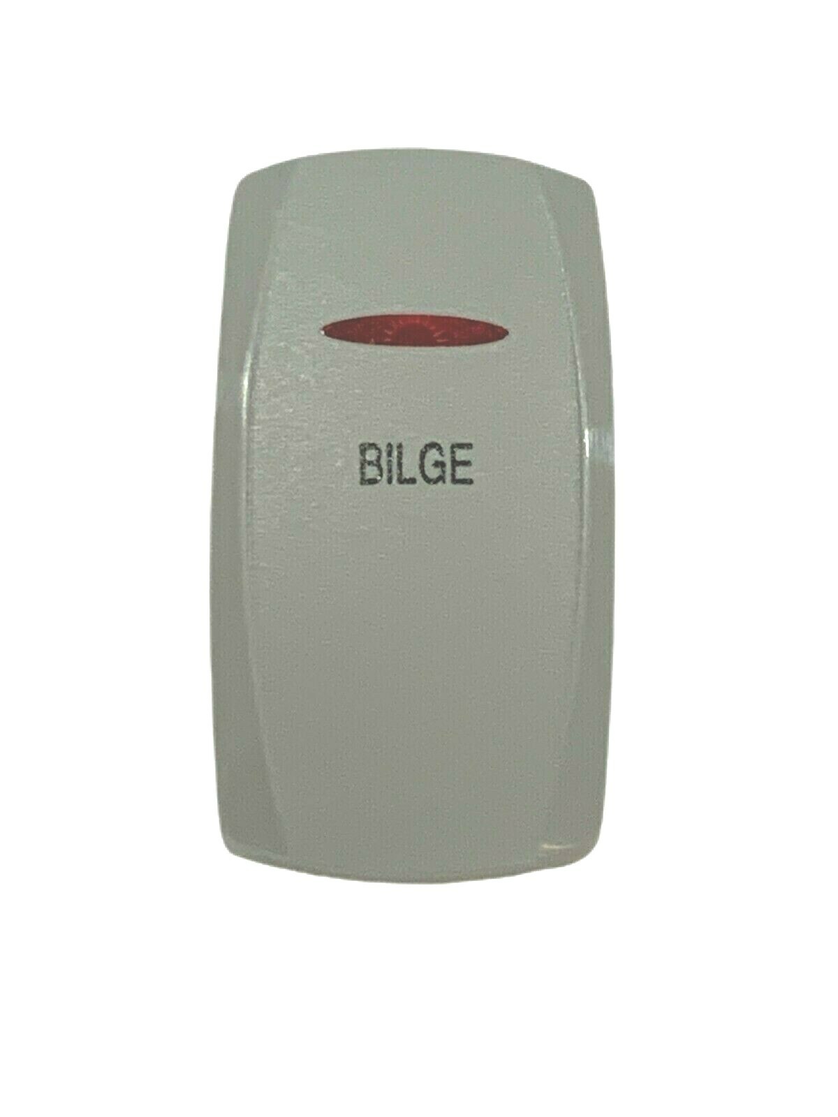 Carling Single Red Lighted "Bilge"  Rocker Switch Cover Gray