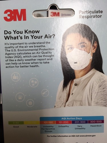 Lot of 8 3M Particulate Respirator Air Pollution and Pollen Dust Face Masks Pets