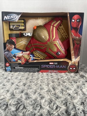 NERF Marvel Studios Spider-Man Web Bolt Blaster Soft Dart Launcher Hasbro Toy