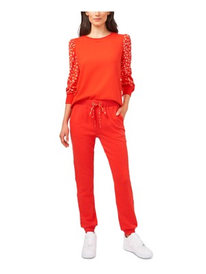 

RILEY-RAE Женские красные брюки с завязками по бокам и карманами Jogger Lounge Pants, Красный, 2321801
