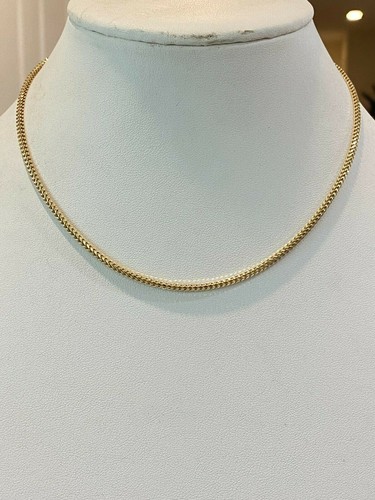 Pre-owned Harlembling 2mm 14k Gold Plated 925 Sterling Silver Franco Chain Necklace Wholesale 10pc