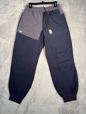 Paper Planes Pants Men s Small Blue Gray Cargo Nylon Jogger Athletic Cuffed
