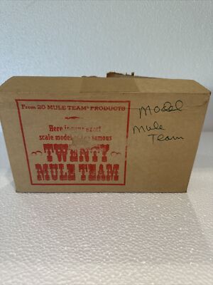 Famous TWENTY MULE TEAM ANTIQUE Scale Model History Manual Plastic Wagon Horses