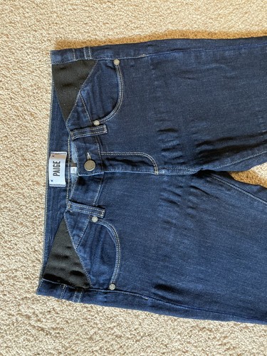 Paige Skyline Bootcut Maternity Jeans Womens Size 26 Dark Wash Blue