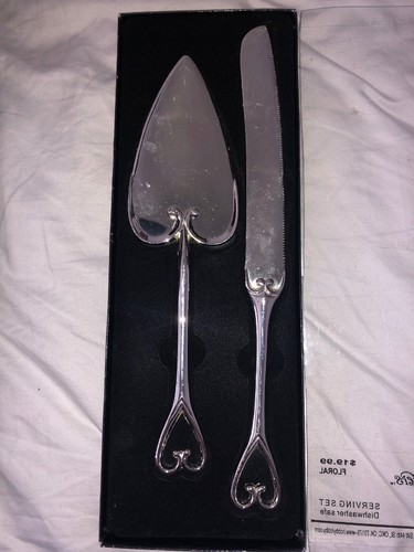 HIS & HERS, KNIFE & SPATULA, SERVING SET, HEART THEMED, NEW
