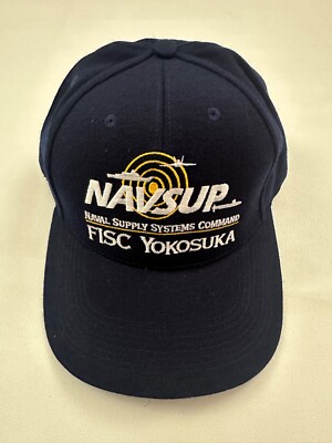 The Corps NAVSUP  FISC Yokosuka Logo Blue Baseball Cap Hat One Size