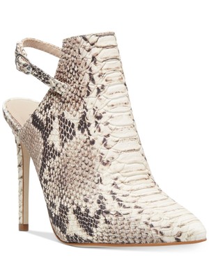 

STEVE MADDEN Женские бежевые туфли со змеиным принтом Slingback Daily Toe Stiletto Shootie, Бежевый, DAIL01S1
