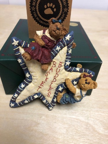 Boyds Bears - Basket Buddies with Tag Retired Longaberger Exclusive Figurine