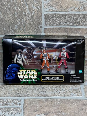 Star Wars Power Of The Force Rebel Pilots 3.75'' Action Figure Set 1999 POTF New