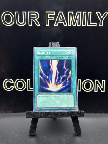 Yu-Gi-Oh Card - LOB-053 - RAIGEKI (super rare) *1st Edition